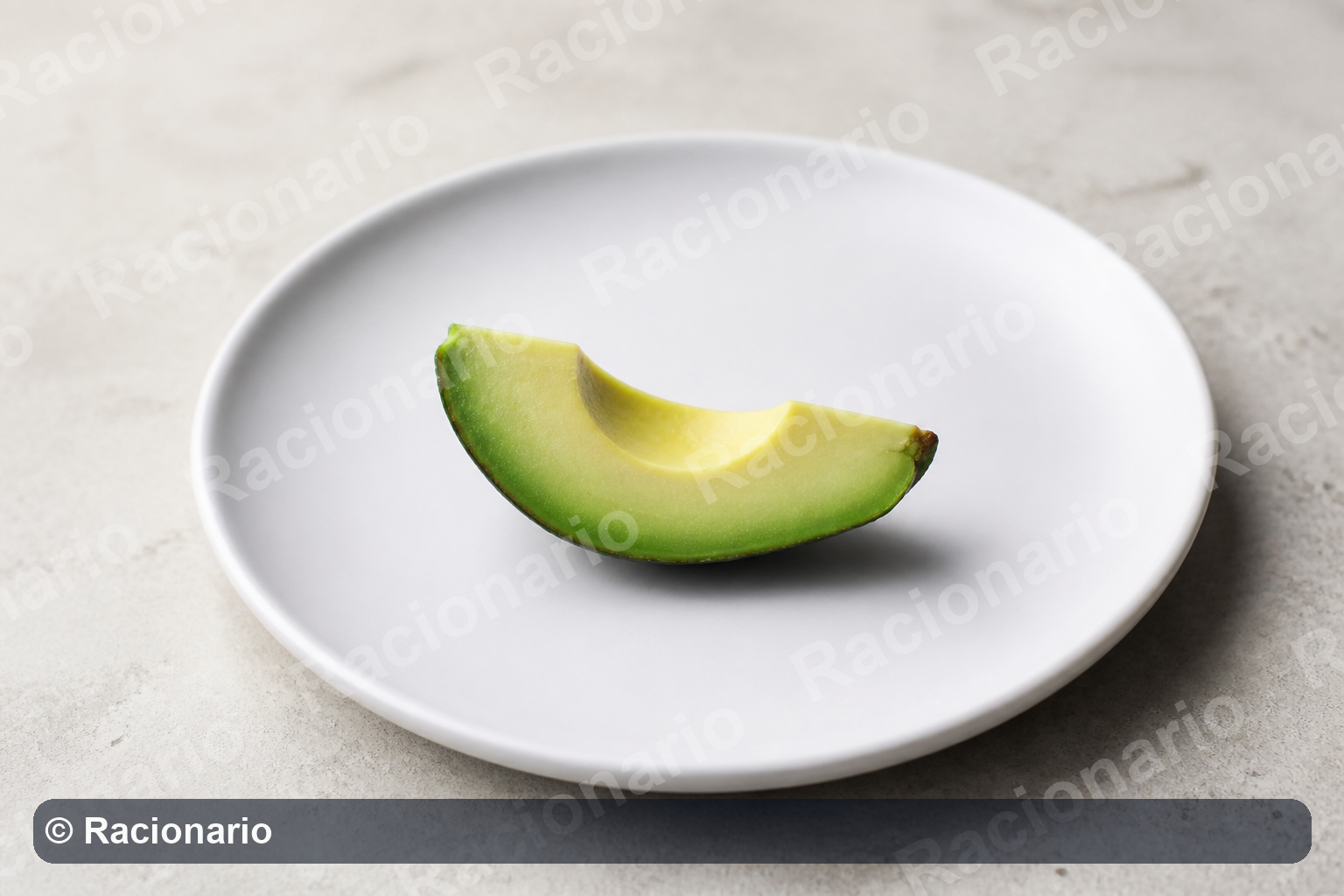 Ración de Aguacate: Ración: un cuarto de unidad, 50 g