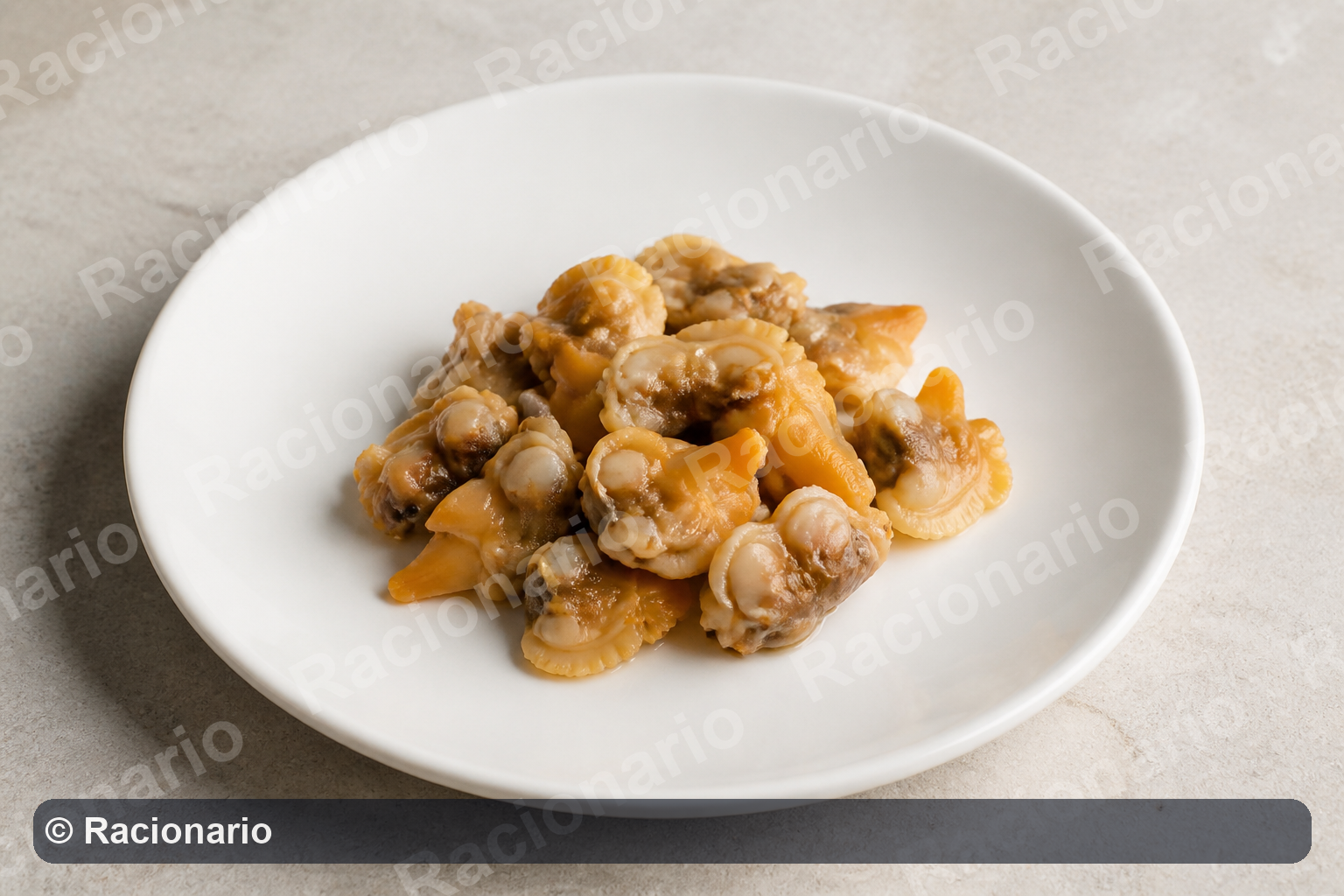 Ración de Berberechos: Lata escurrida: 60 g