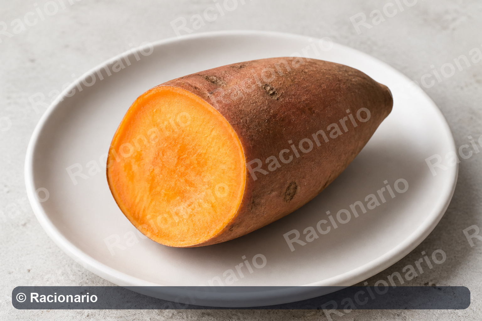 Ración de Boniato: Ración: tres cuartos de unidad, 250 g