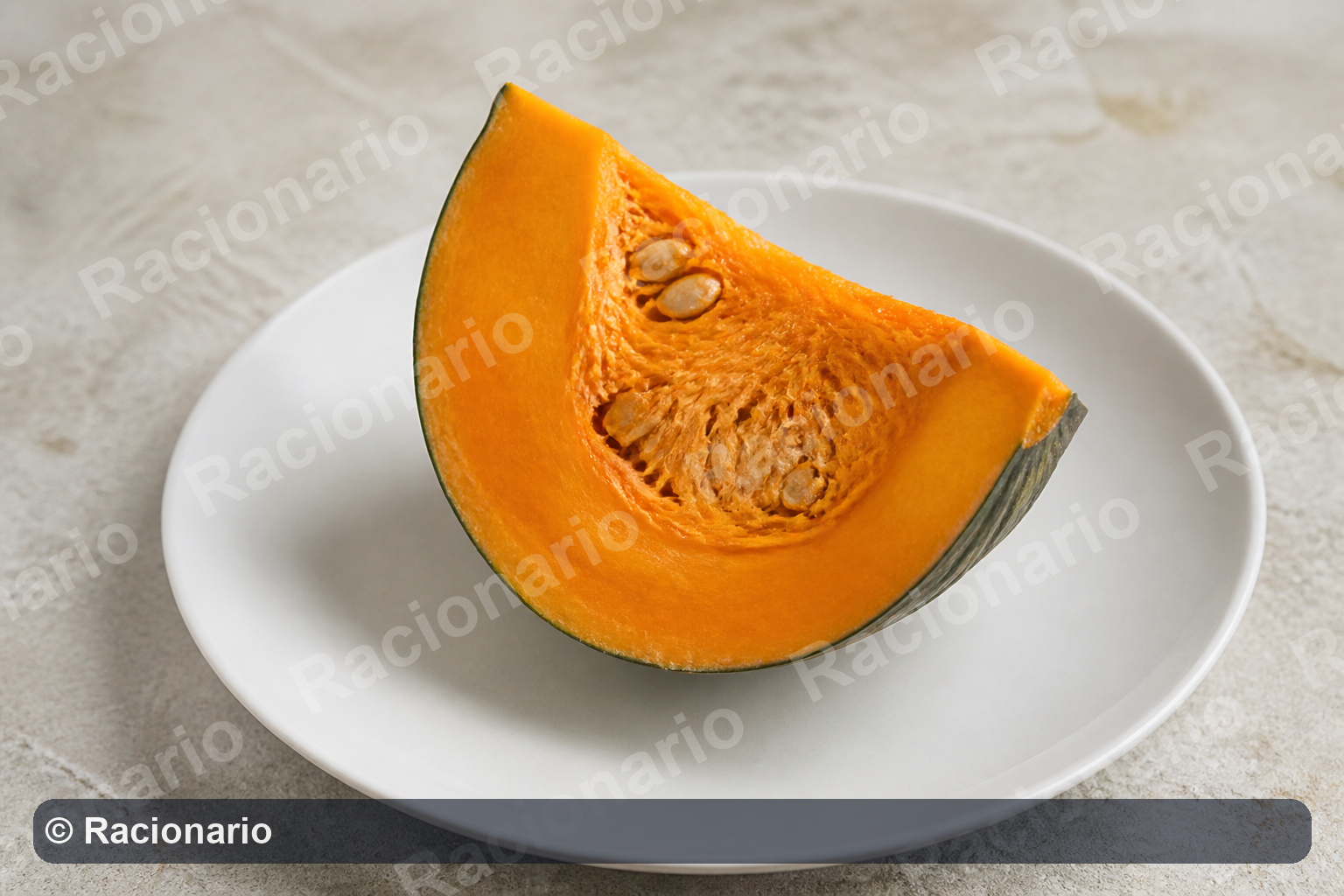 Ración de Calabaza: Ración: un cuarto de unidad, 200 g