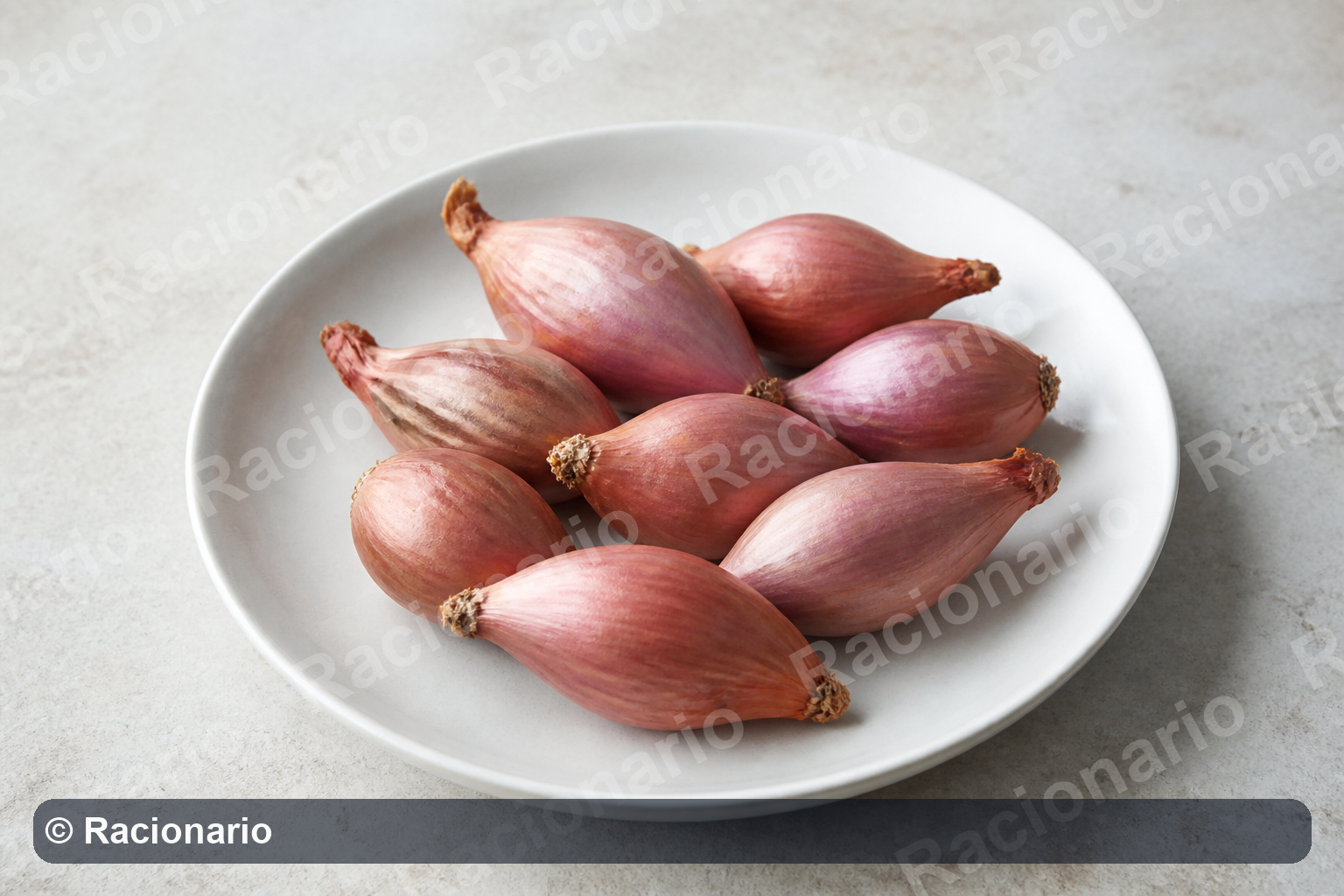 Ración de Chalotas o escalonas: Ración: ocho unidades, 200 g