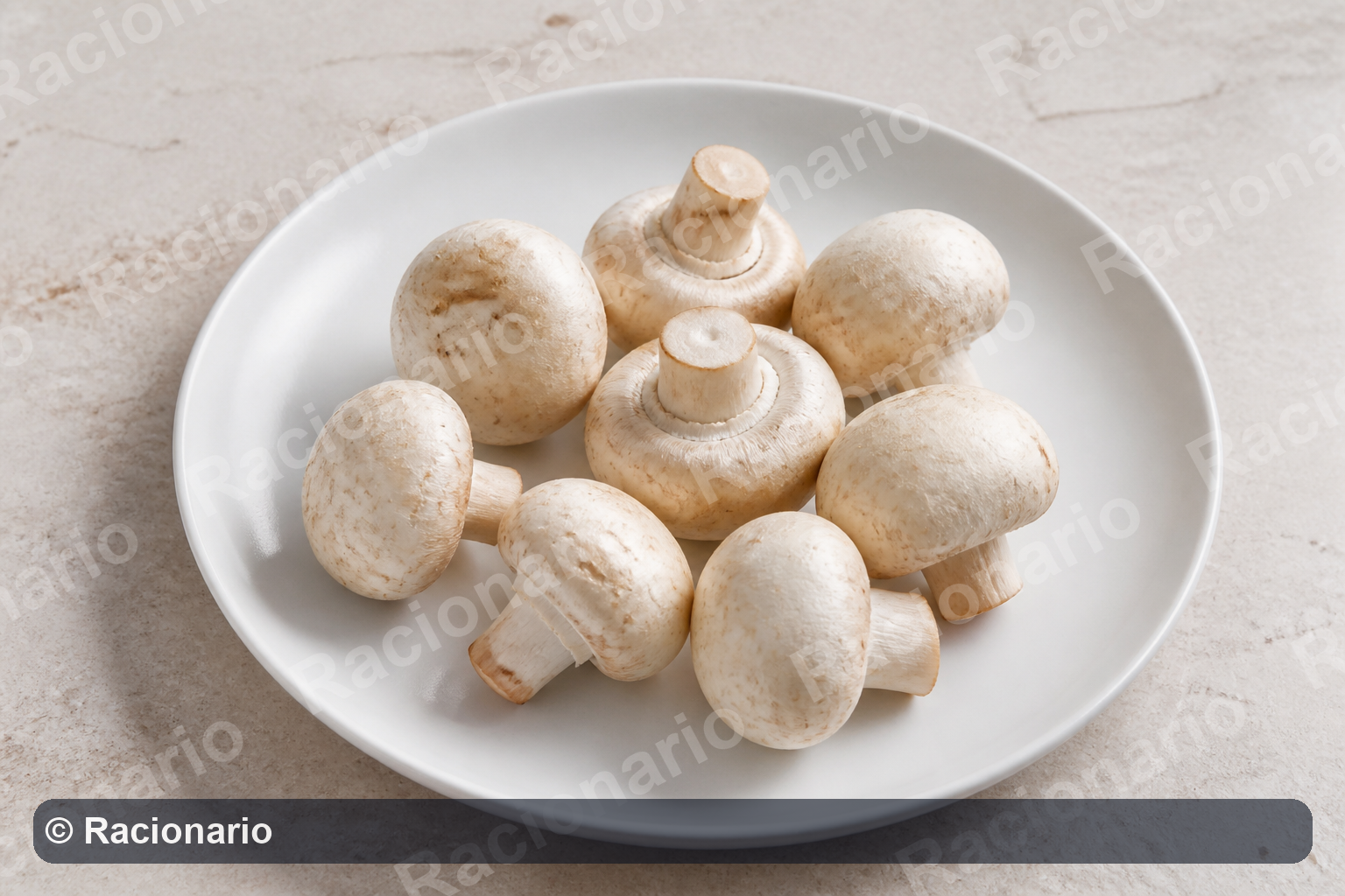 Ración de Champiñones: Ración: ocho unidades, 200 g