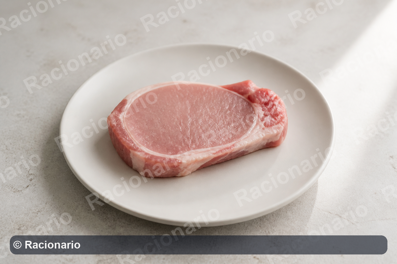 Ración de Chuleta de cerdo: Ración: una unidad, 100 g