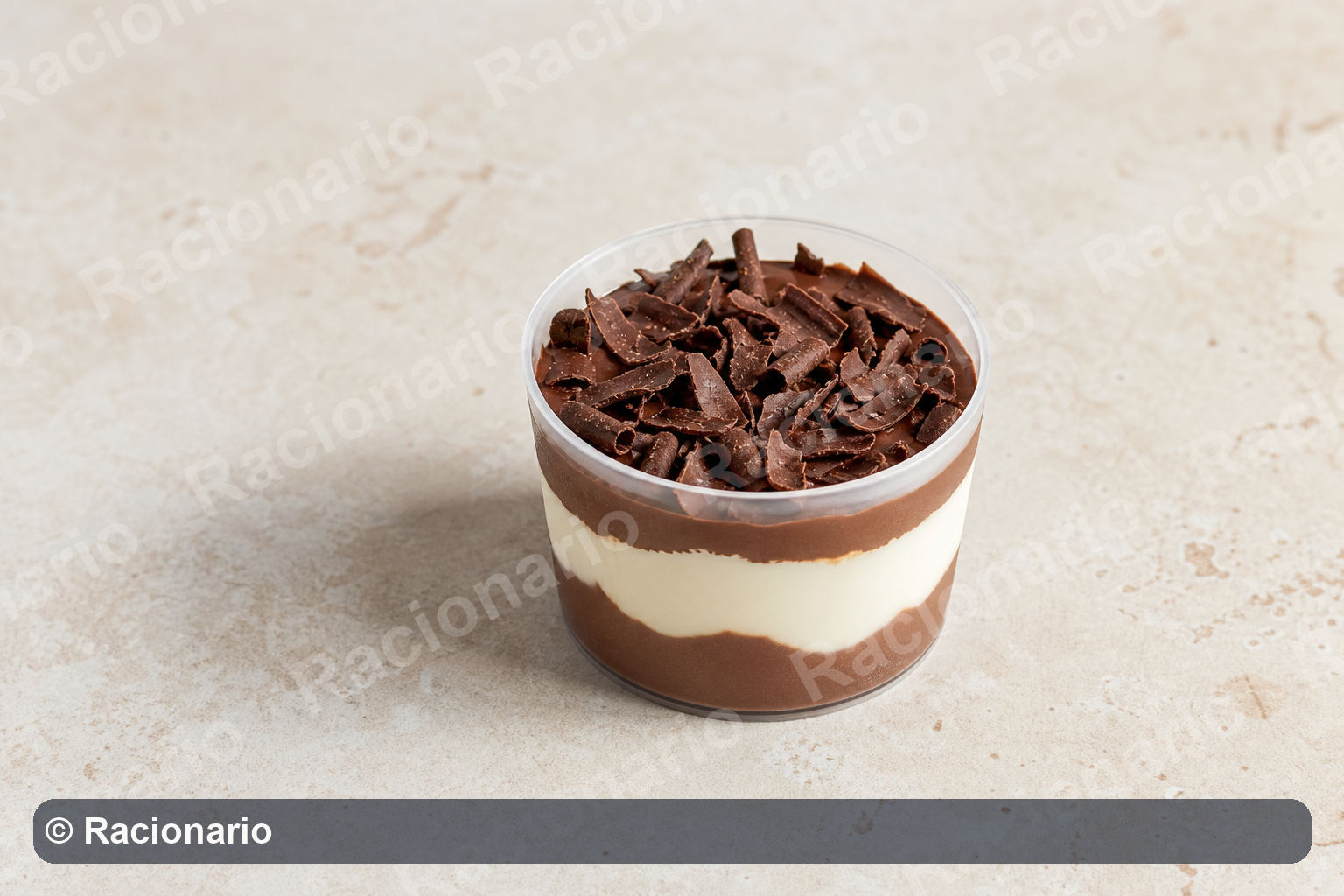 Ración de Copa de chocolate y nata: Unidad: 100 g