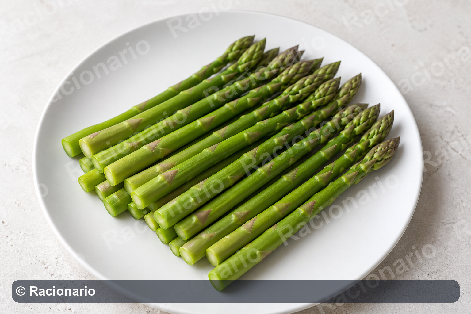 Ración de Espárrago verde: Ración: dieciséis unidades, 200 g