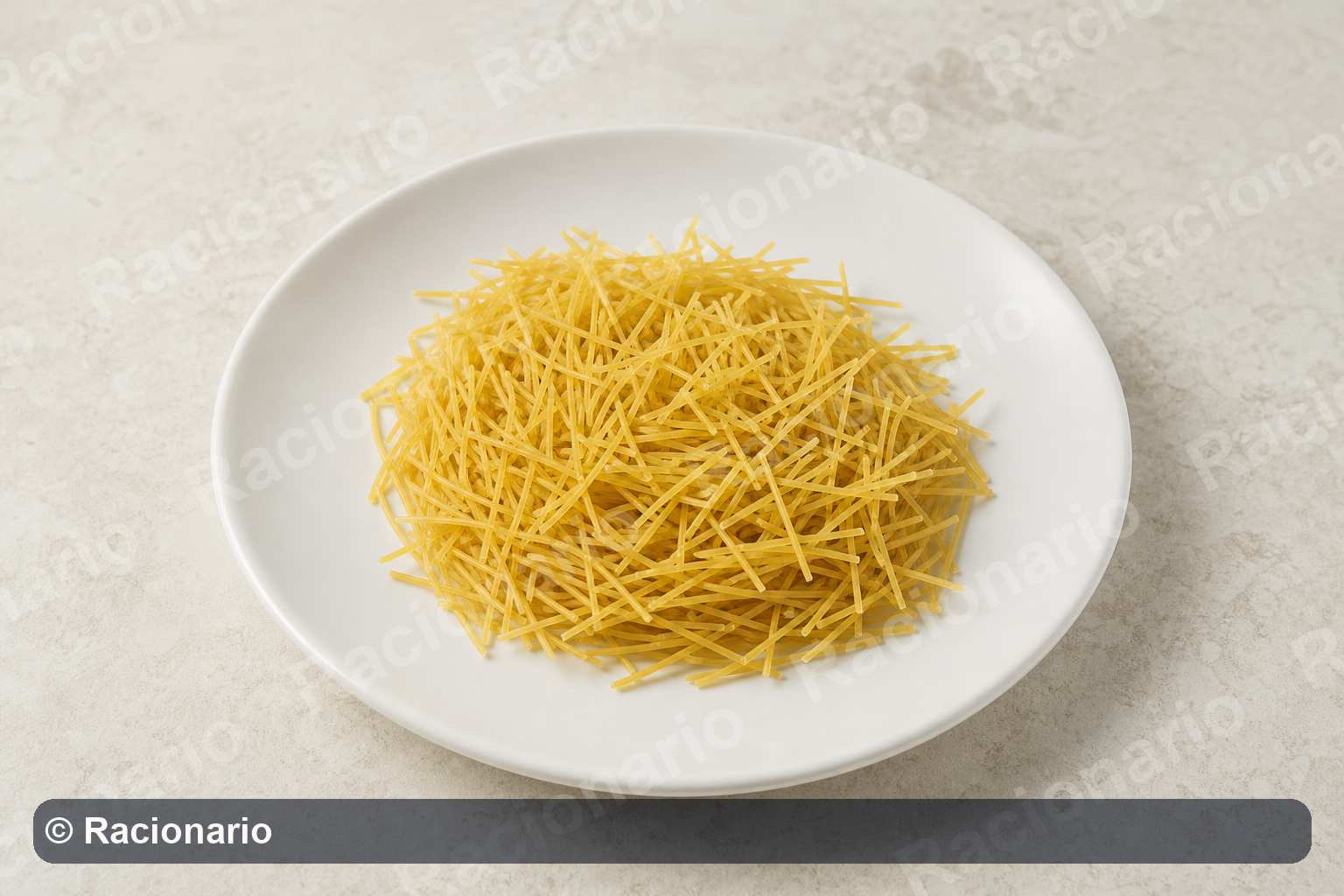 Ración de Fideos: Ración: media taza de café, 75 g