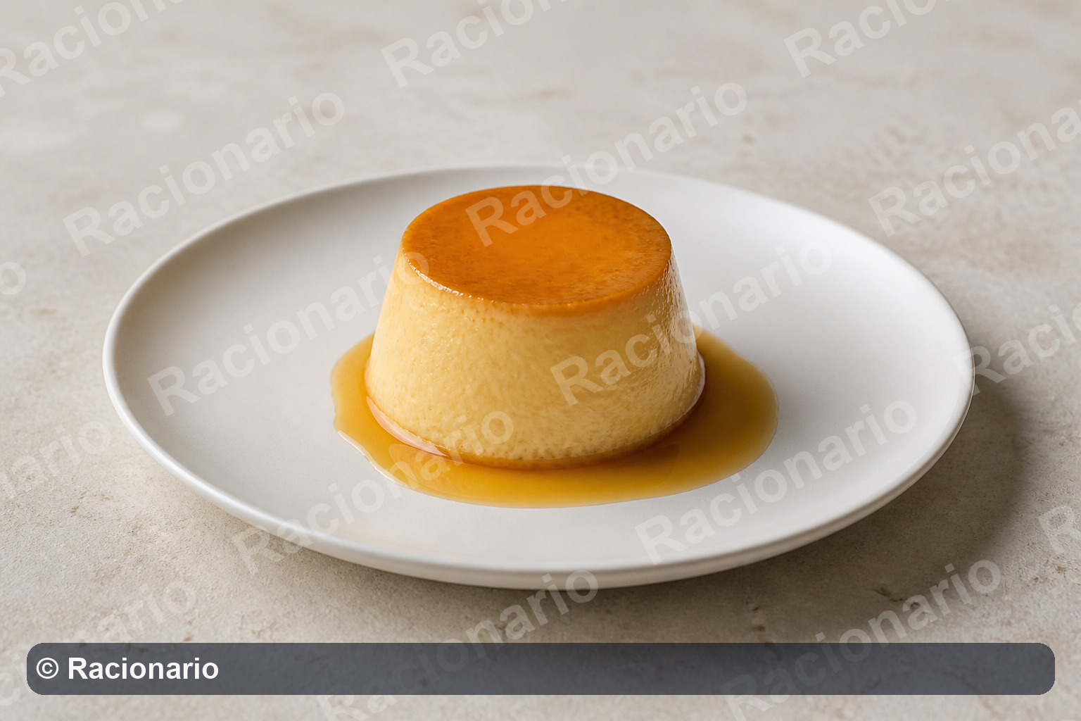 Ración de Flan de vainilla: Unidad: 100 g