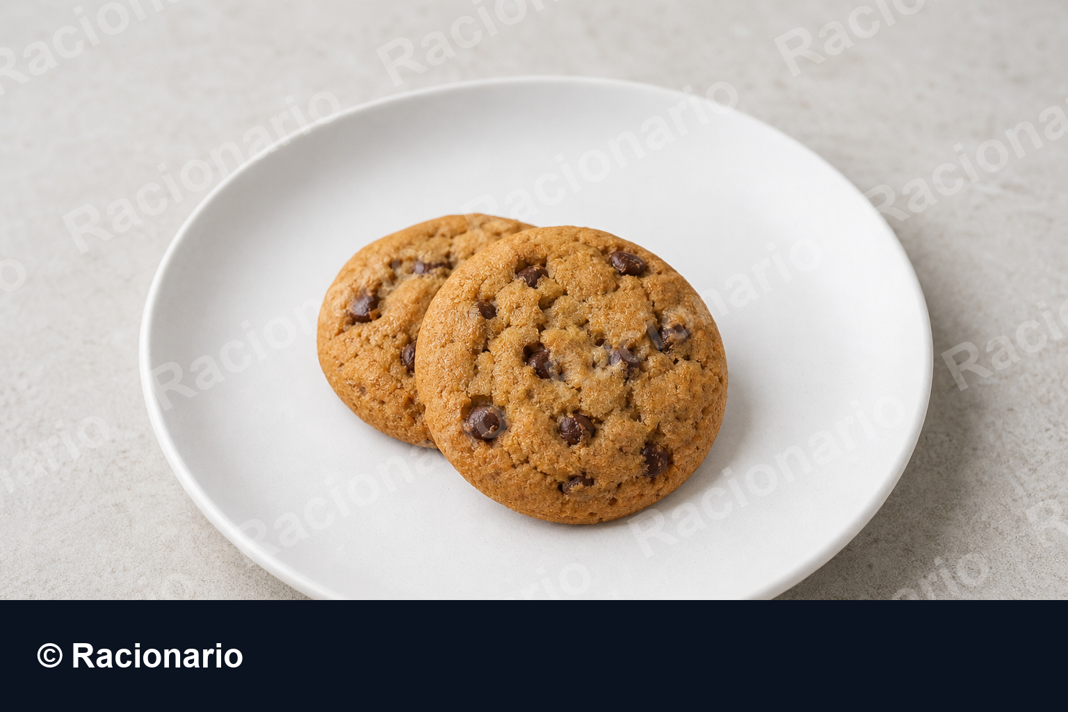Ración de Galletas con chips de chocolate: Ración: dos unidades, 40 g