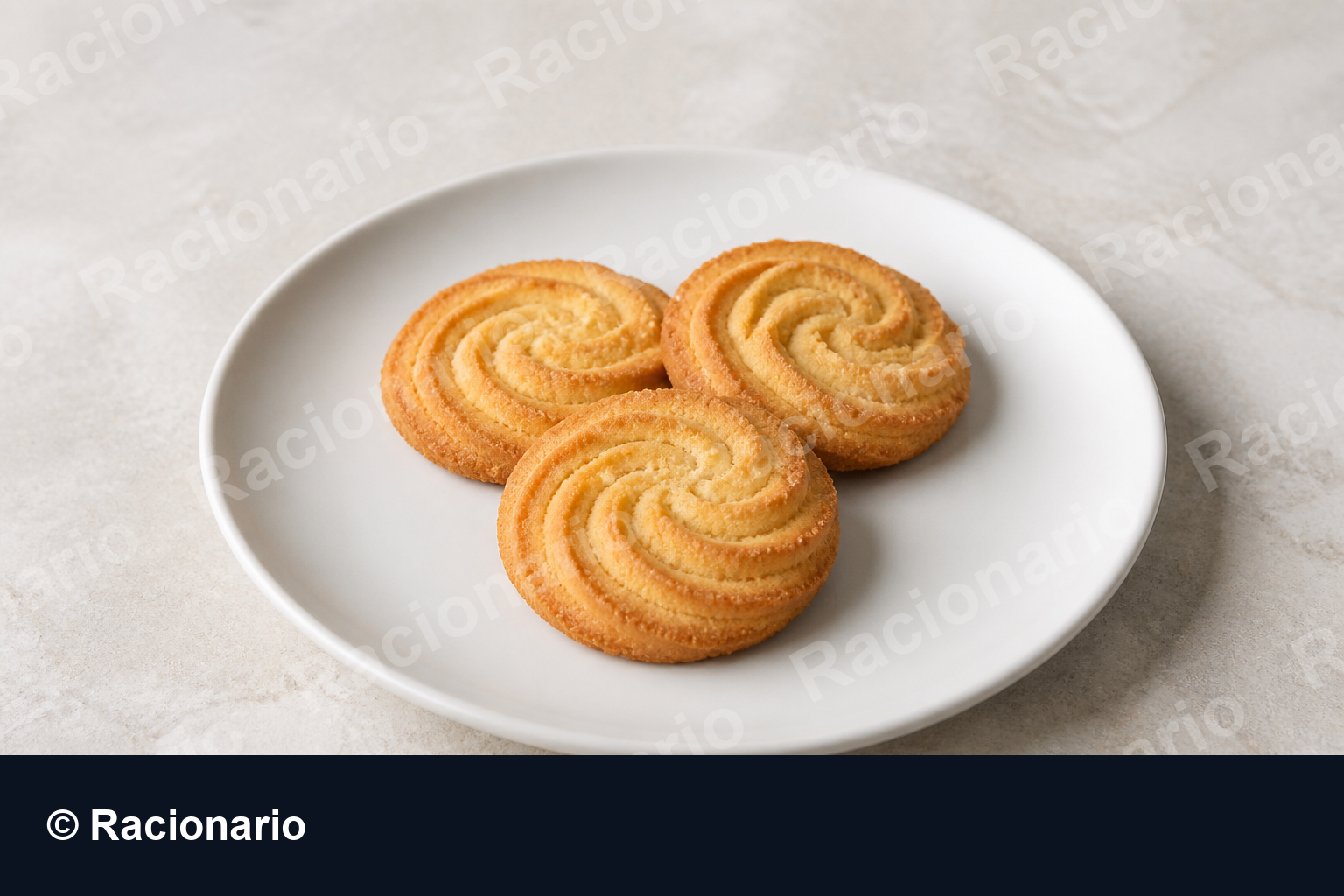 Ración de Galletas de mantequilla: Ración: tres unidades, 30 g