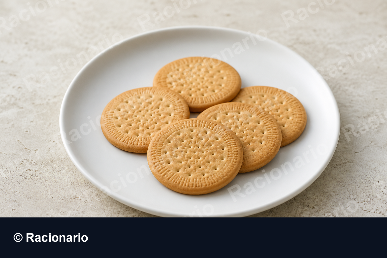 Ración de Galletas María: Ración: cinco unidades, 30 g