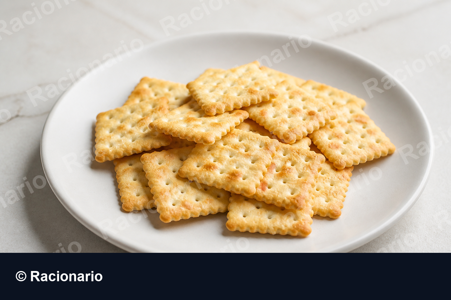Ración de Galletas saladas: Ración mediana: 50 g