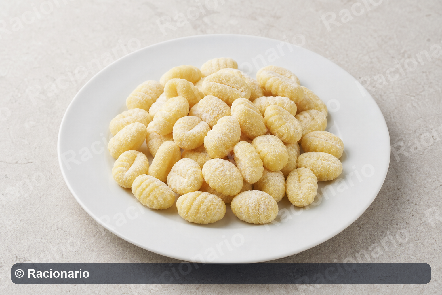 Ración de Gnocchis: Ración: un tercio de paquete comercial, 200 g