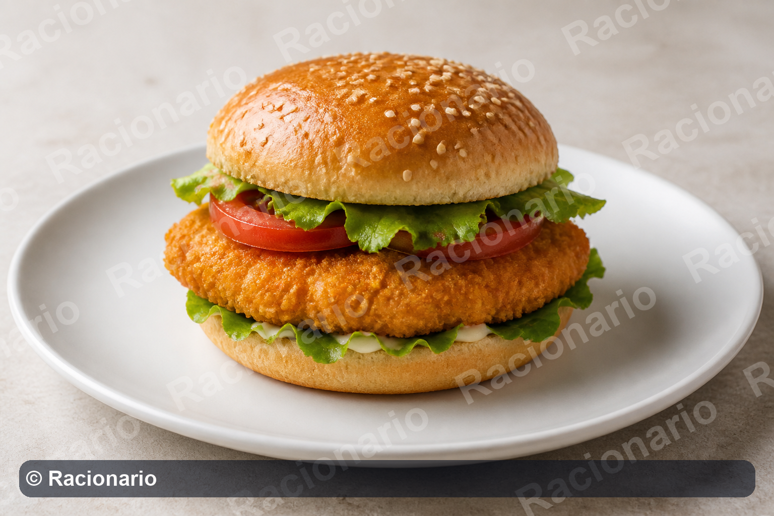 Ración de Hamburguesa de pollo rebozado: Unidad: 175 g
