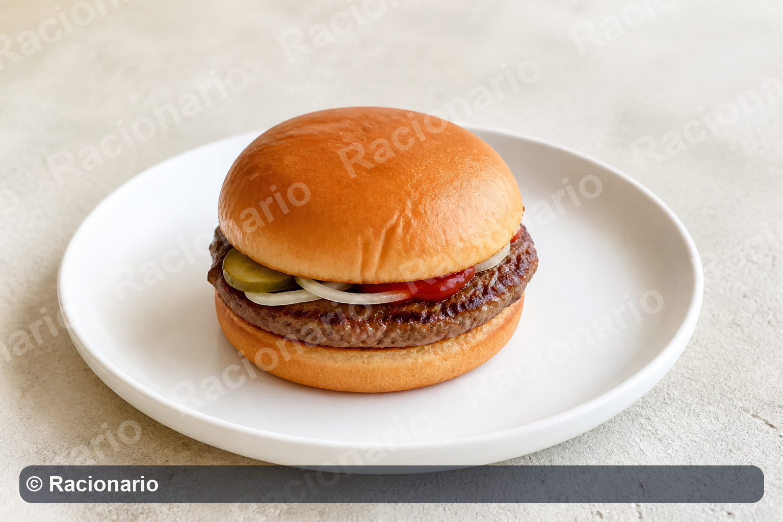 Ración de Hamburguesa simple: Unidad: 110 g