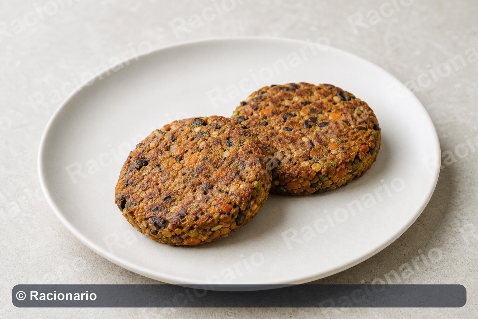 Ración de Hamburguesa vegetal: Ración: dos unidades, 140 g