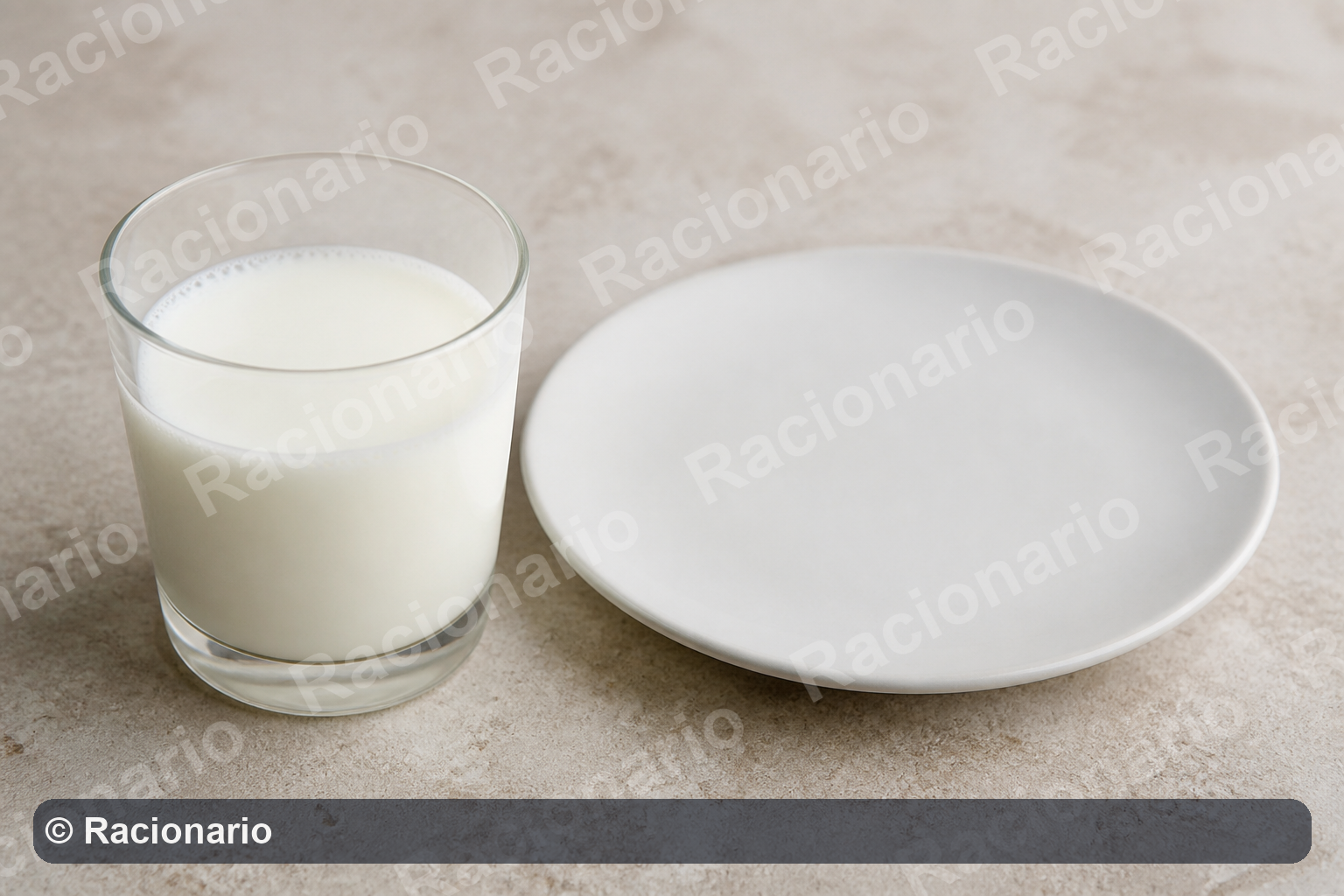 Ración de Leche: Ración: vaso mediano, 200 ml