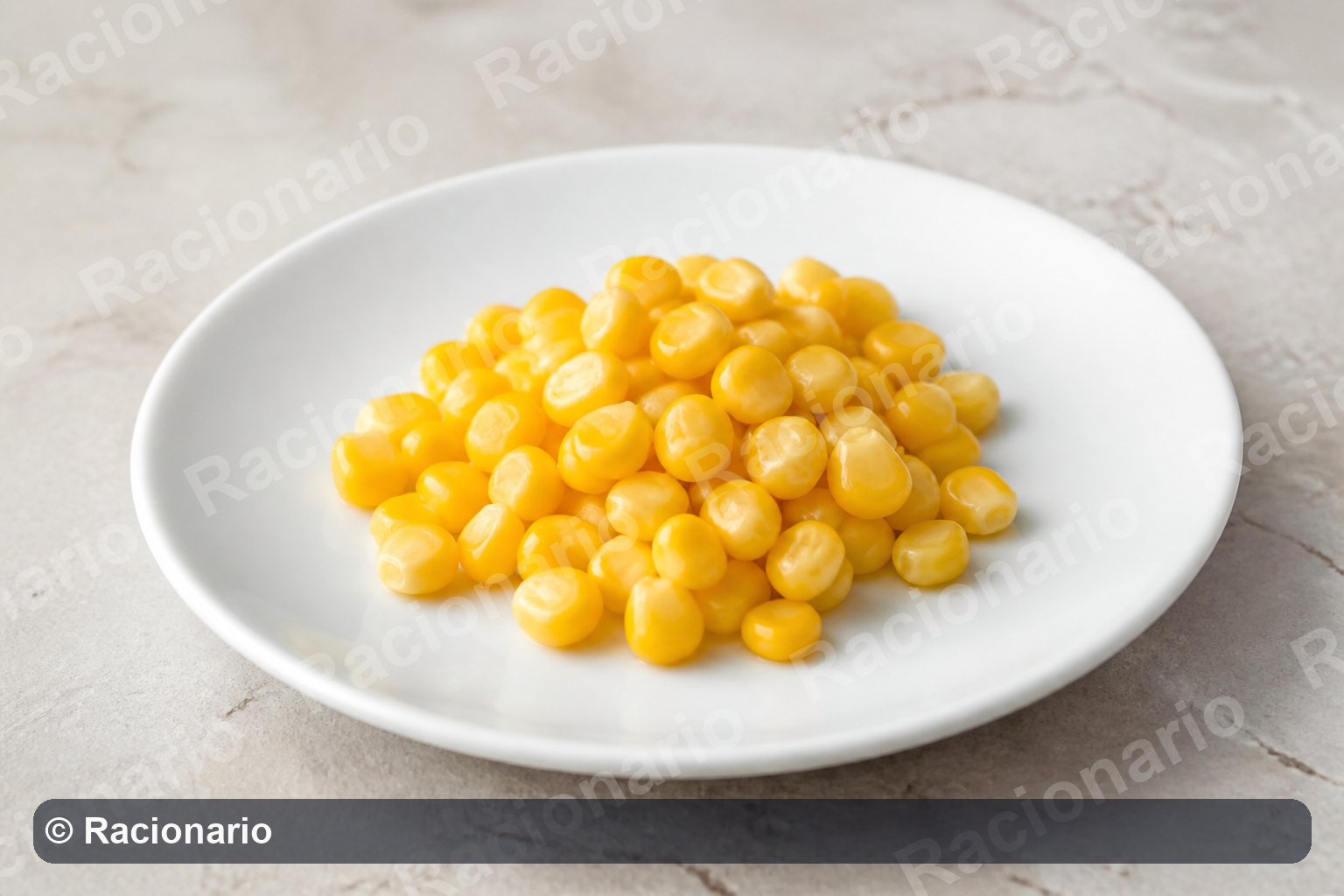 Ración de Maíz en conserva: Ración: tres cucharadas soperas, 50 g