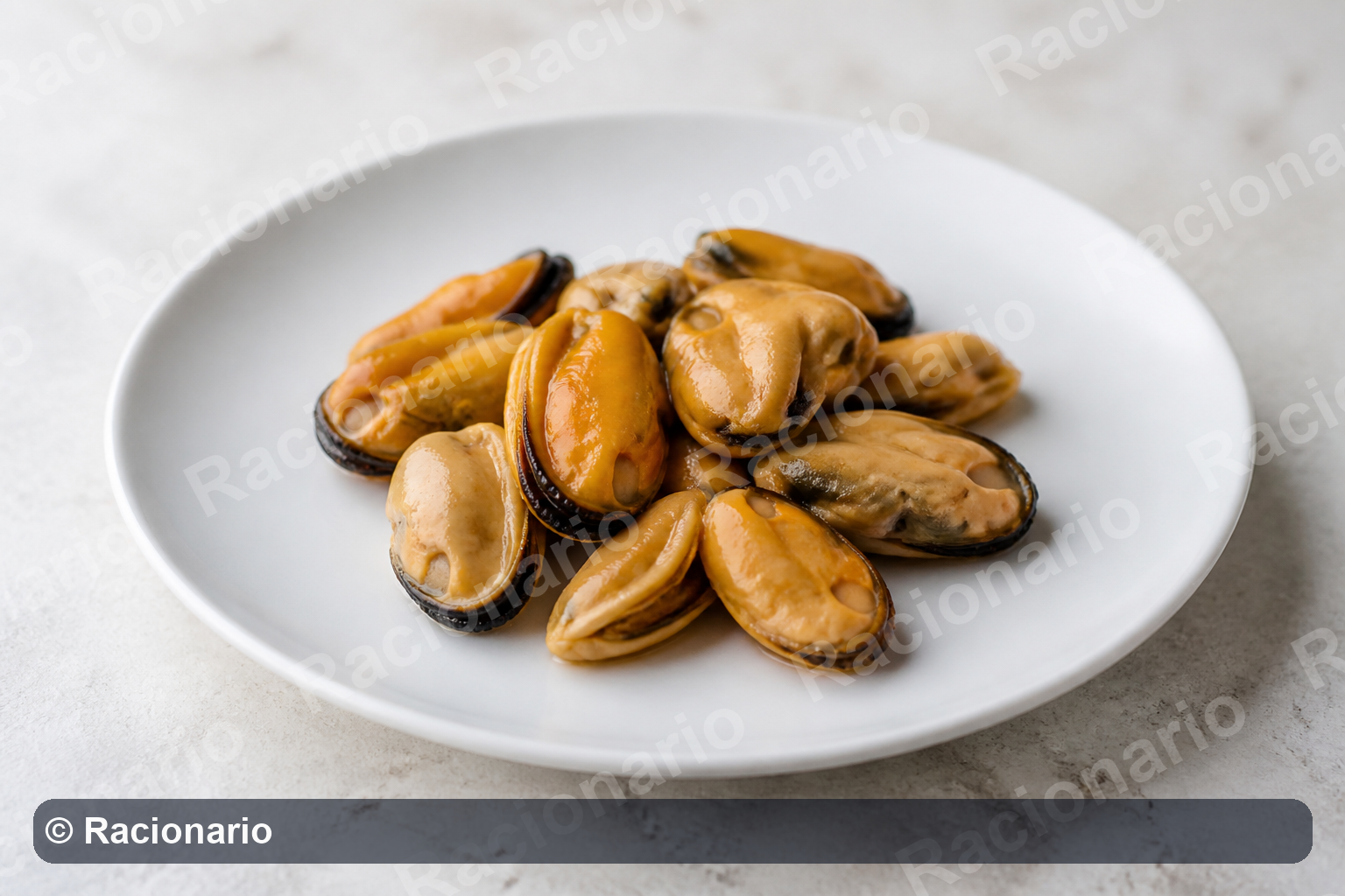 Ración de Mejillones en conserva: Lata escurrida: 60 g