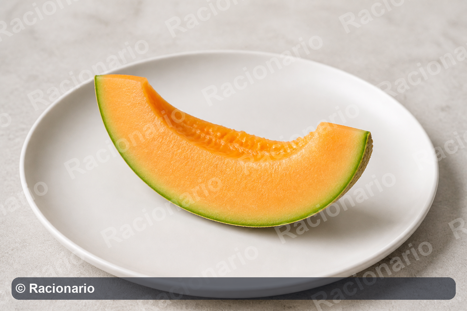 Ración de Melón: Ración: rodaja de dos dedos de grosor, 150-170g