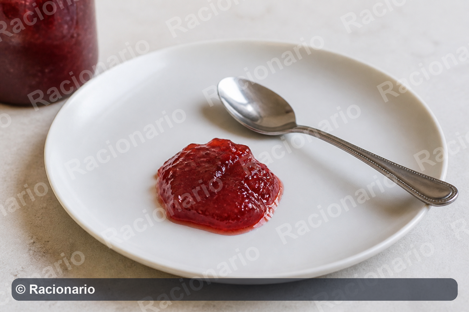 Ración de Mermelada: Ración: 30 g; cucharilla: 15 g