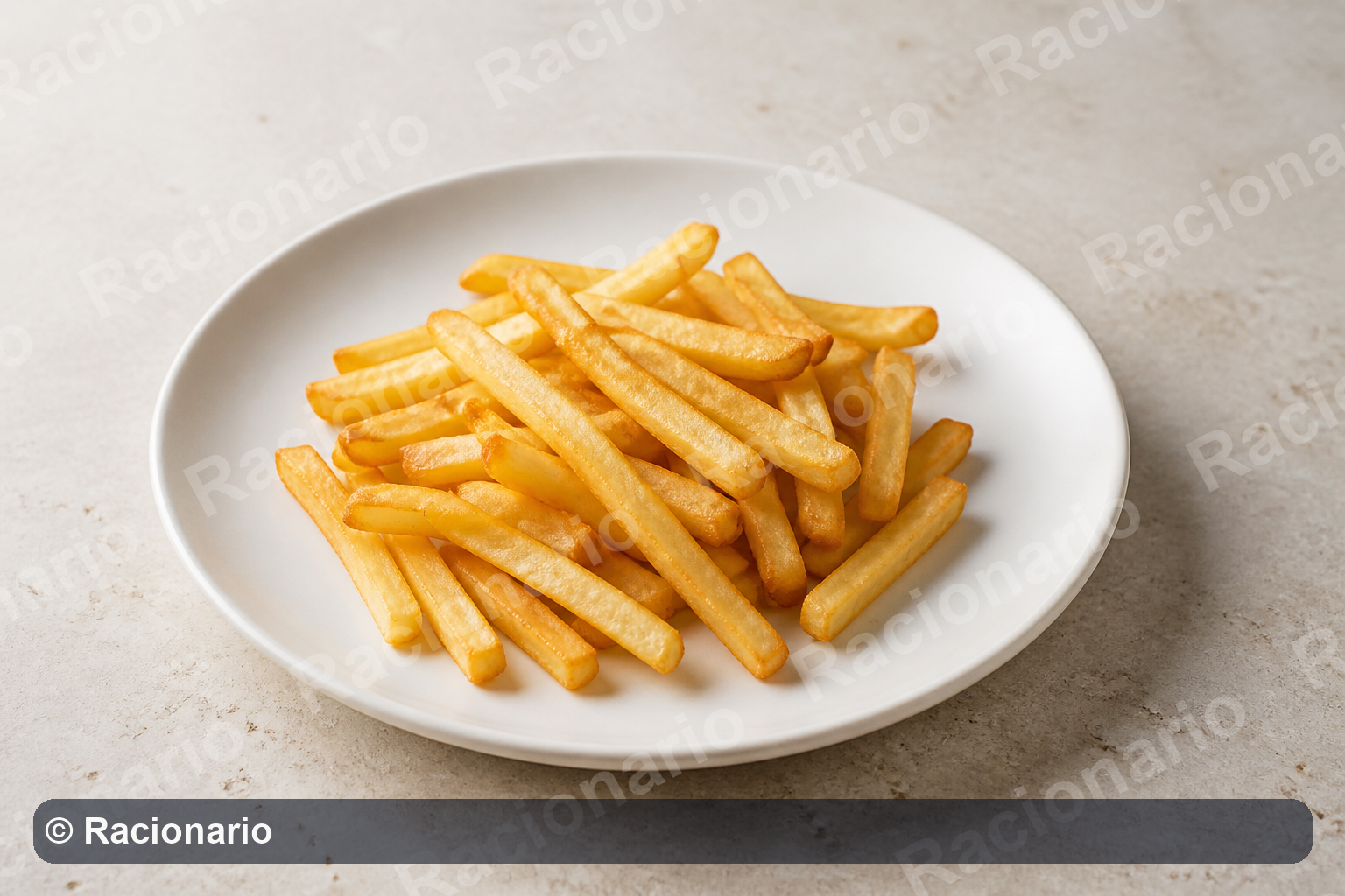 Ración de Patatas fritas: Ración mediana: 100 g