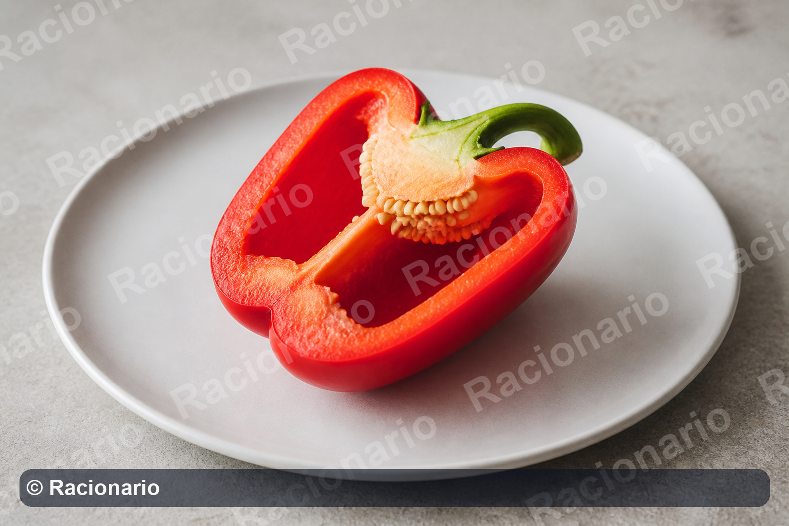 Ración de Pimiento rojo: Ración: media unidad, 200 g