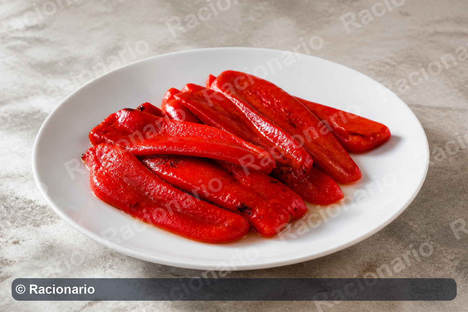 Ración de Pimientos asados en conserva: Ración: 6-8 unidades, 200 g