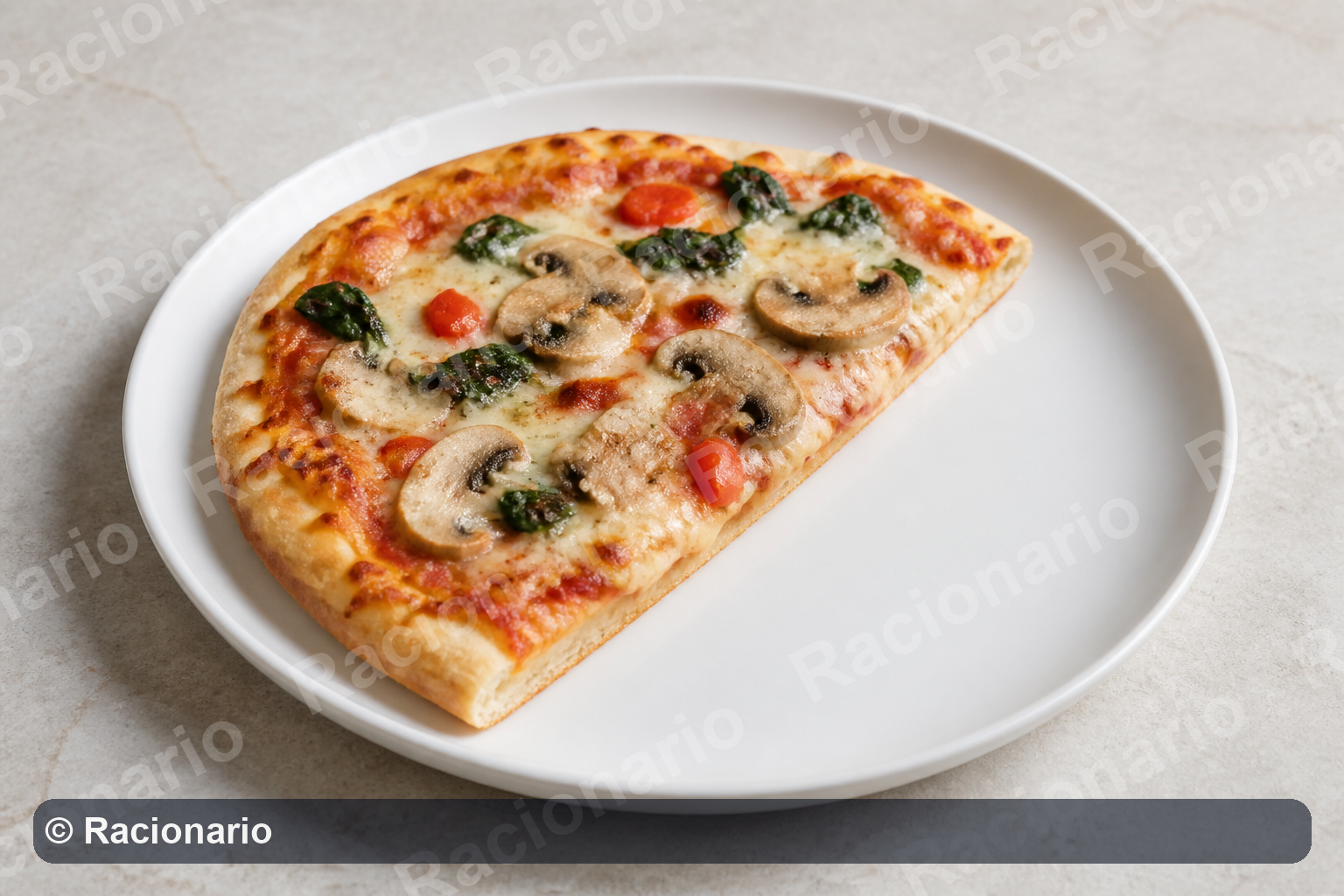 Ración de Pizza precocinada: Ración: media unidad, 220 g