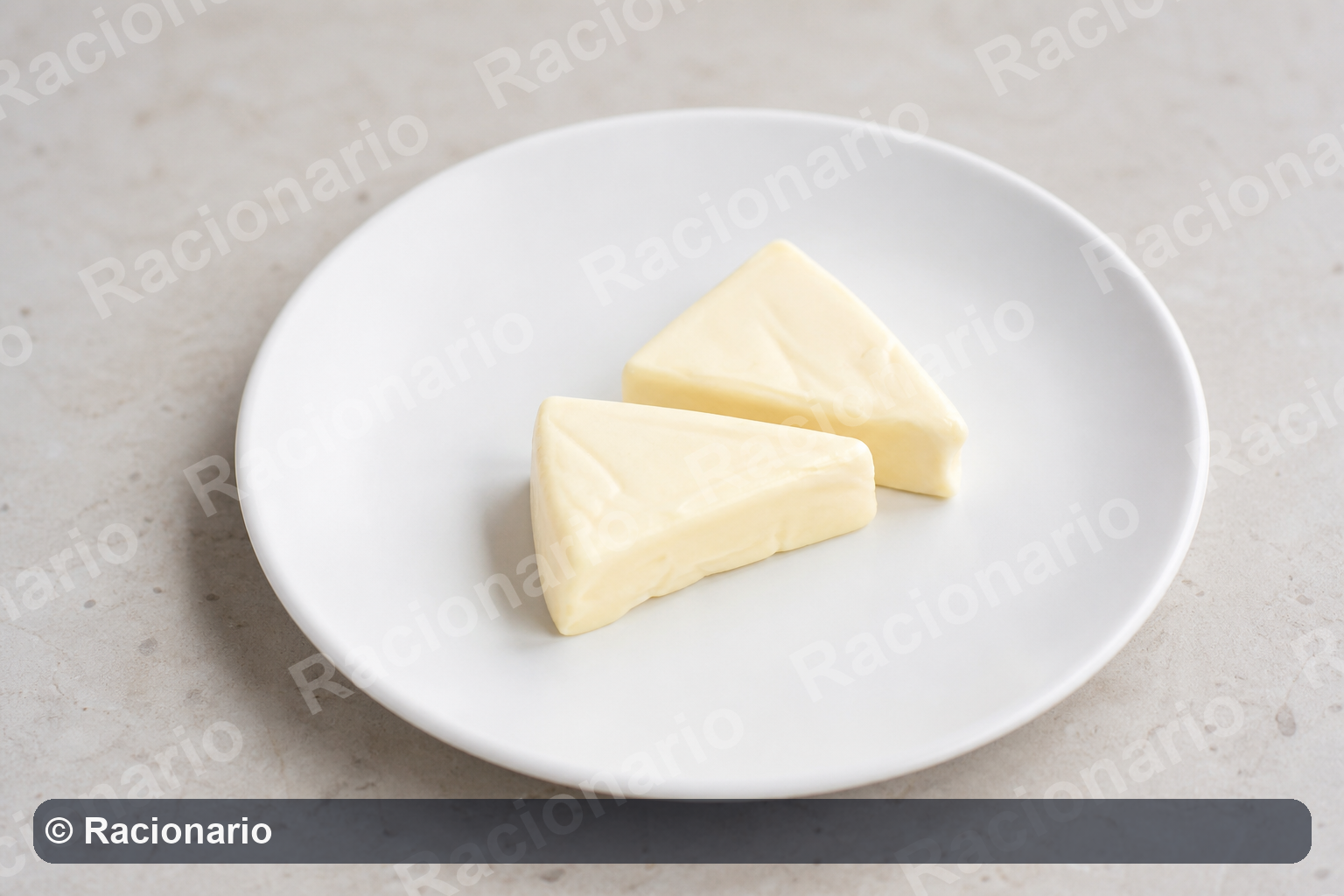 Ración de Queso en porciones: Ración: dos unidades, 30 g
