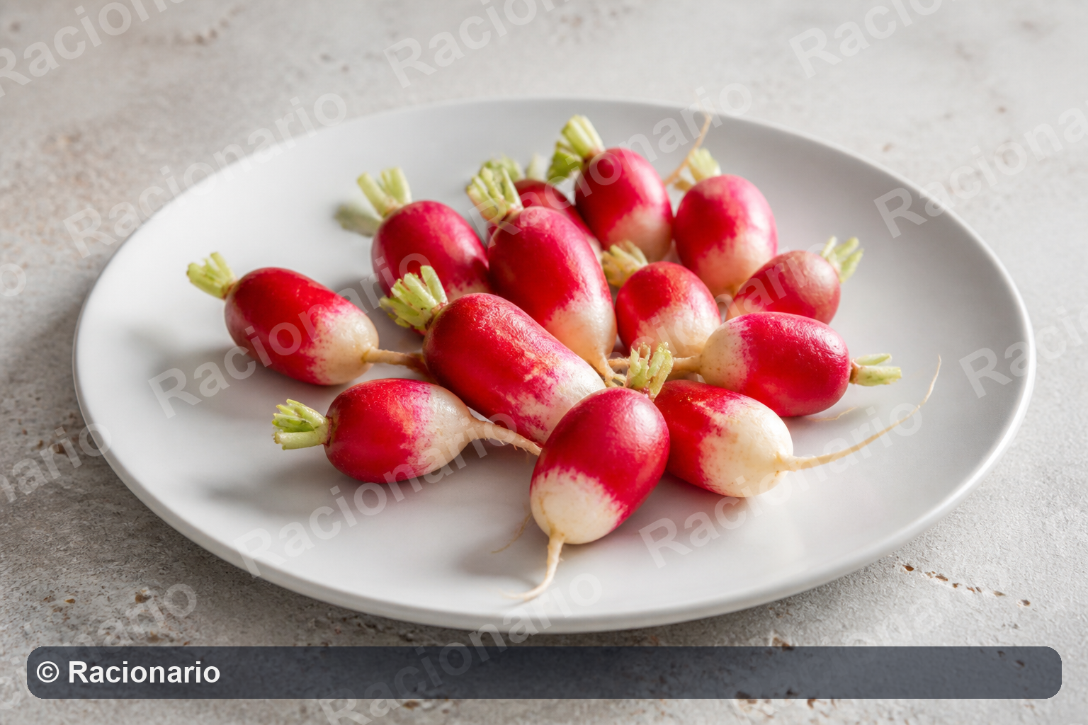Ración de Rábanos: Ración: 10-14 unidades, 200 g