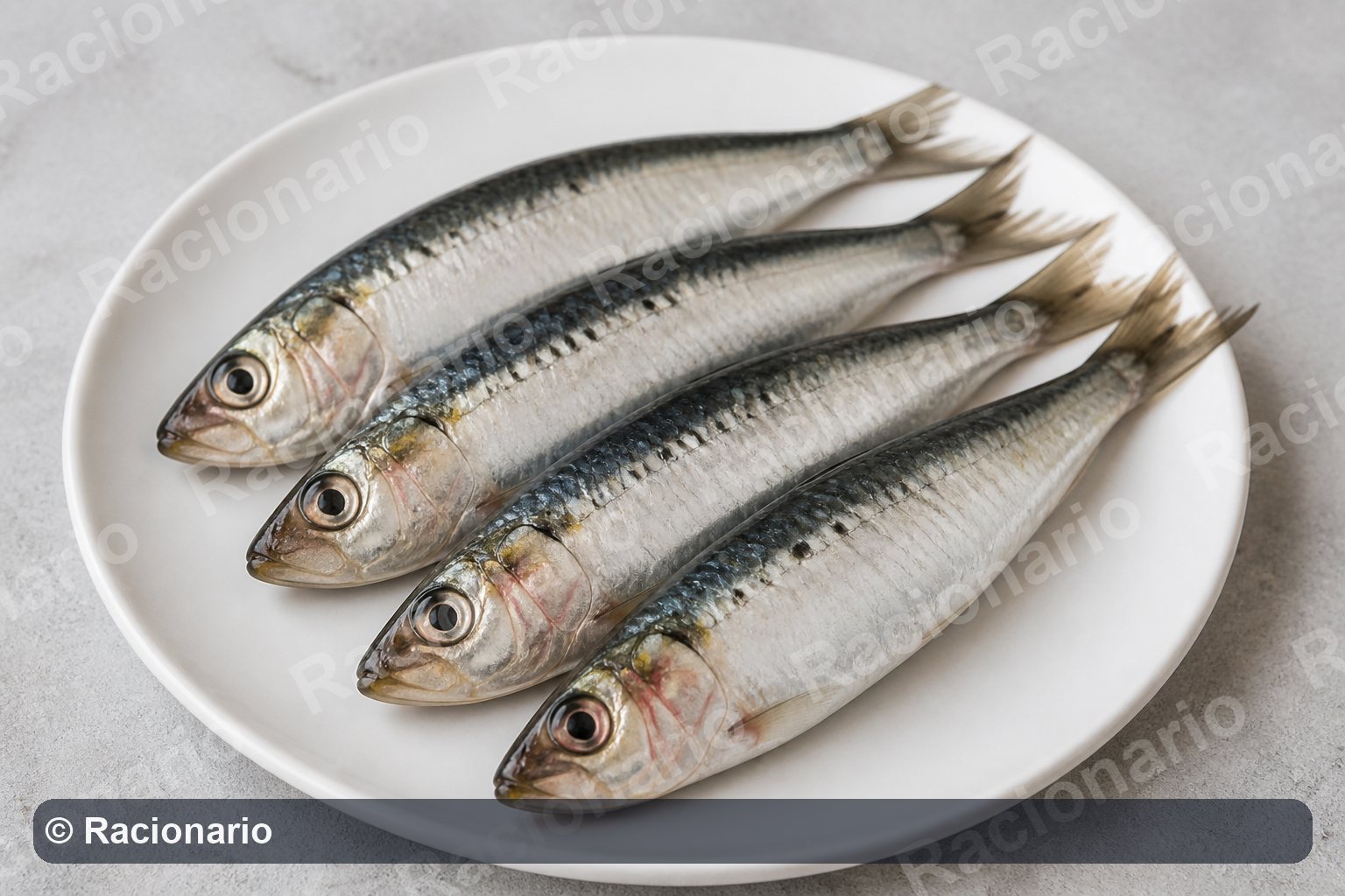 Ración de Sardinas: Ración: cuatro unidades, 250 g
