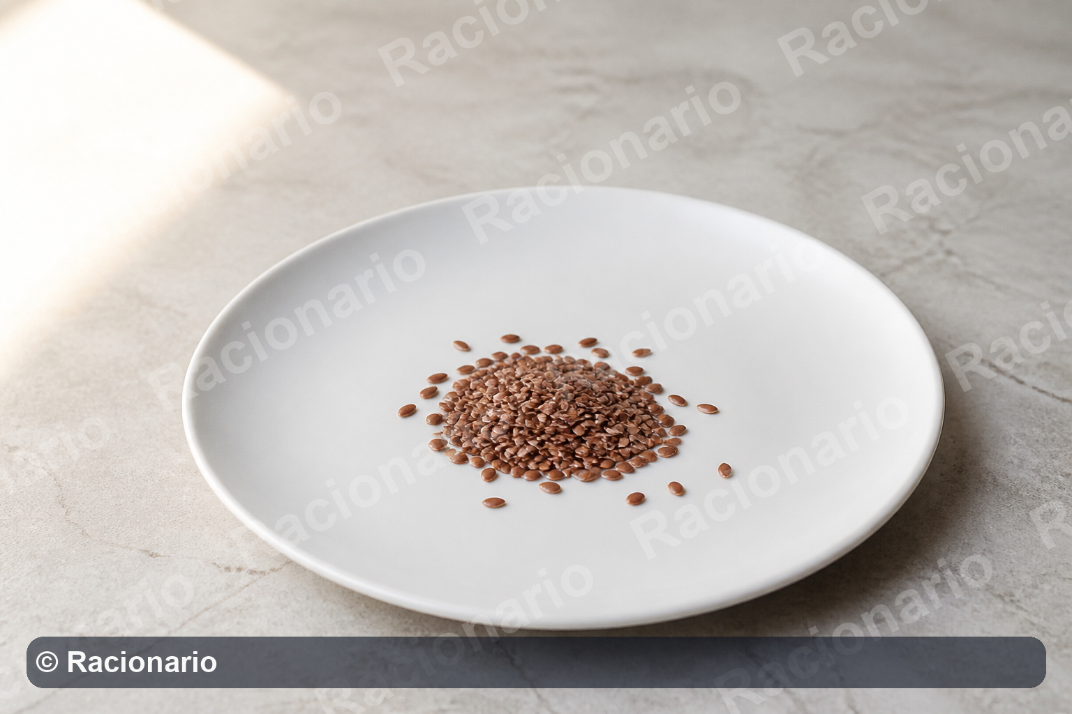 Ración de Semillas de lino: Cucharada sopera: 10 g